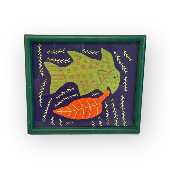 3 Vintage Molas Handmade and Framed - Picture 6 of 14